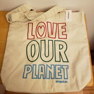 Aeropostale Love Our Planet Tote Bag